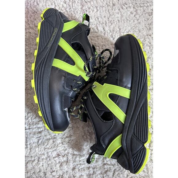 Ganni Green and Black Moto Style Sneaker With Platform | 38 - Picture 3 of 5